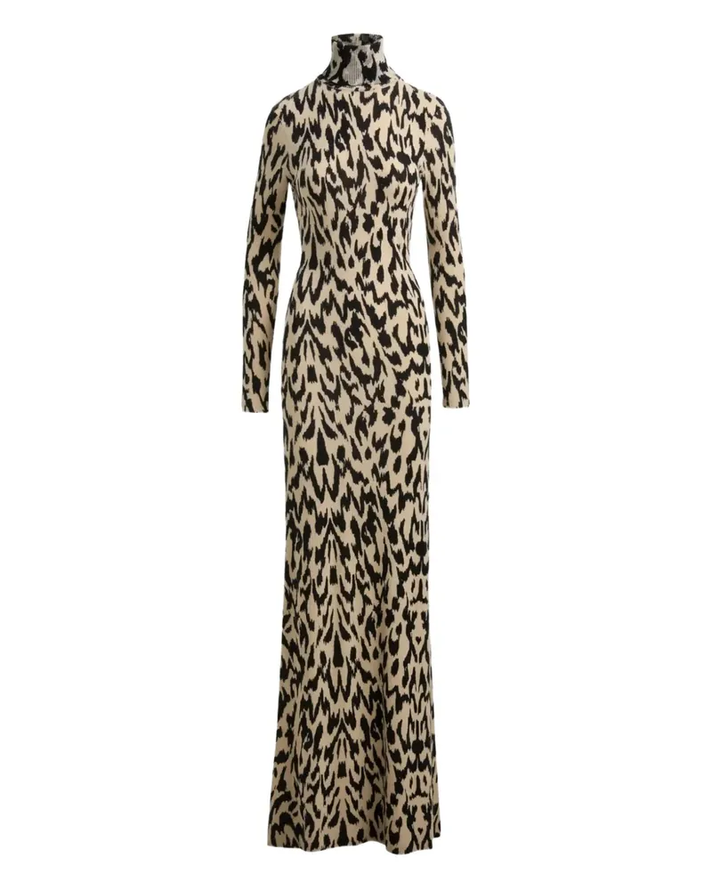 Brandon Maxwell Camille leopard-print dress - Nude Nude