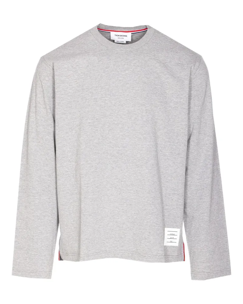 Thom Browne Pullover mit Streifendetail - Grau Grau