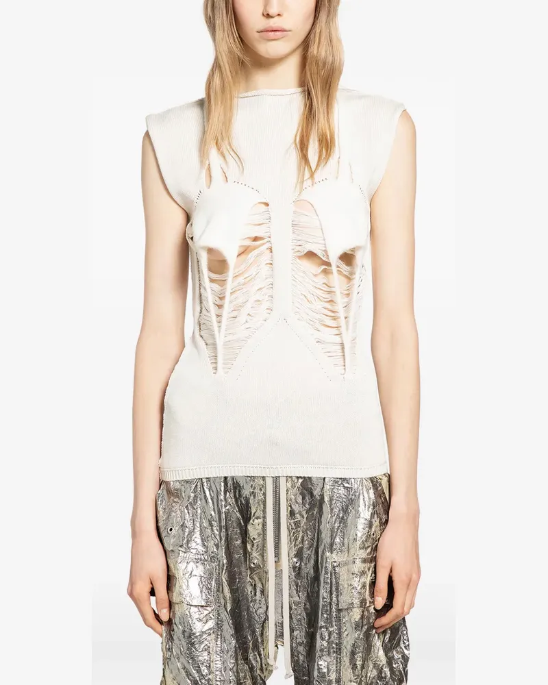 Rick Owens Tanja cutout top - Weiß Weiß