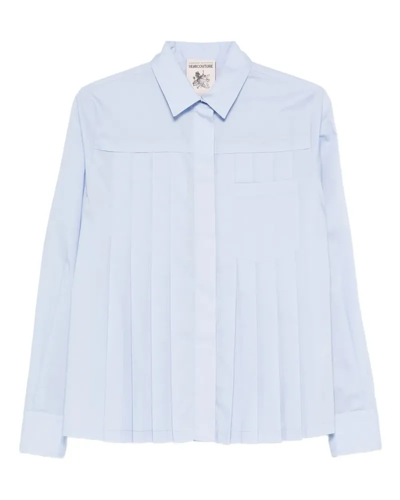 Semicouture pleated top - Blau Blau