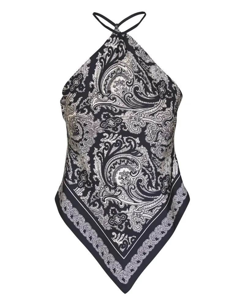 Nili Lotan Audrey Neckholder-Top - Schwarz Schwarz
