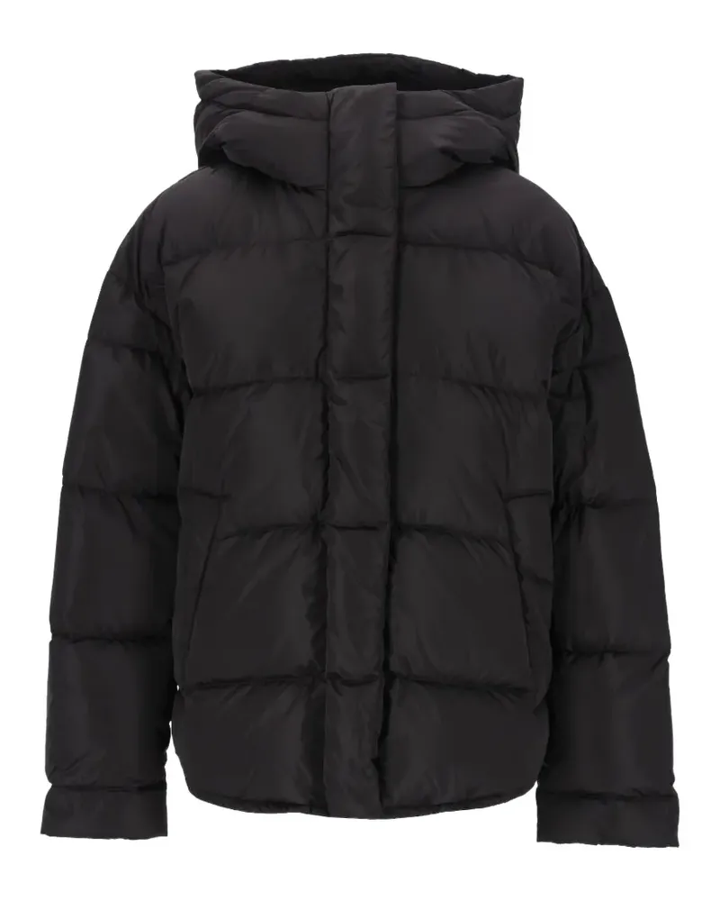Max Mara Gesteppte Kapuzenjacke - Schwarz Schwarz