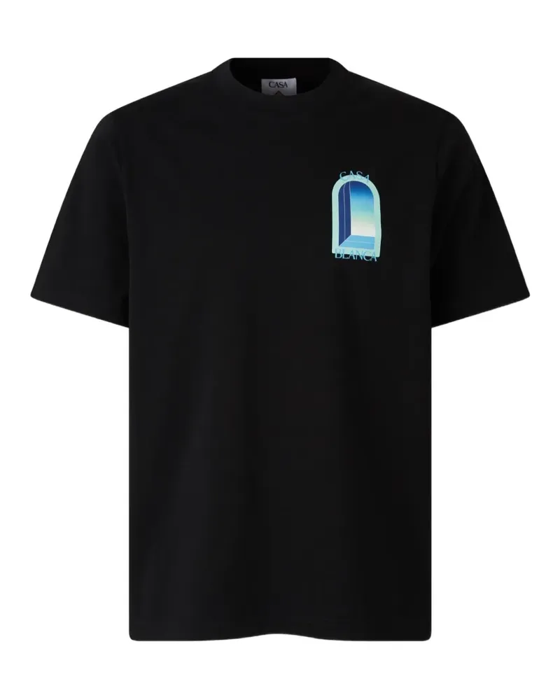 Casablanca Paris T-Shirt mit Farbverlauf - Schwarz Schwarz