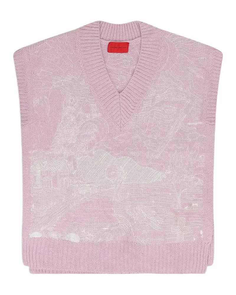 WHO DECIDES WAR V-neck vest - Rosa Rosa