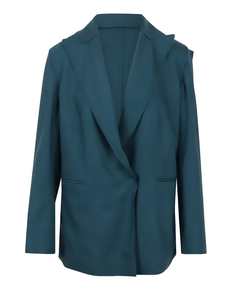 Gianluca Capannolo frayed-edge peaked-lapel blazer - Blau Blau