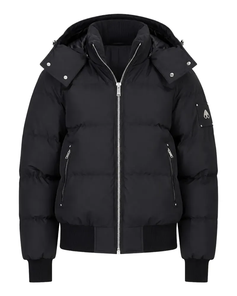 Moose Knuckles padded hooded jacket - Schwarz Schwarz