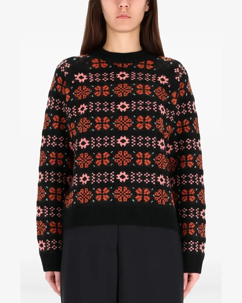 Paul Smith Pullover mit Blumen-Print - Schwarz Schwarz