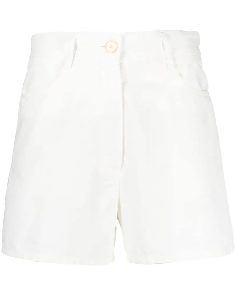 forte_forte Shorts aus Canvas Weiß