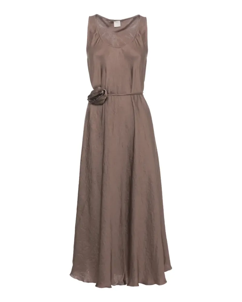 MARELLA MLMALCOOL floral-detail midi dress - Braun Braun