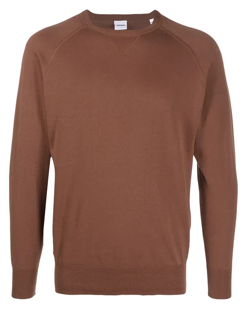 ASPESI Fein gestrickter Pullover - Braun Braun