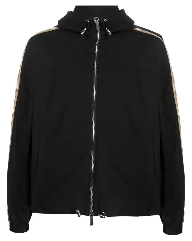 Dsquared2 Leichte Jacke mit Kontrasteinsätzen - Schwarz Schwarz
