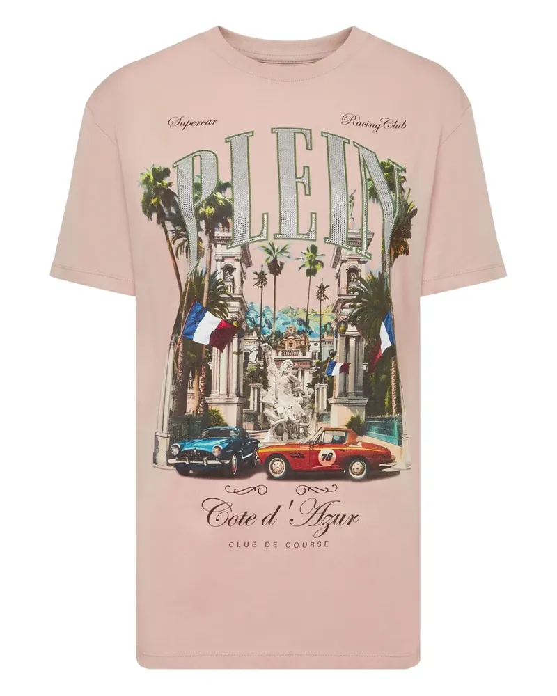 Philipp Plein Sexy Pure Vintage Racing T-Shirt - Rosa Rosa