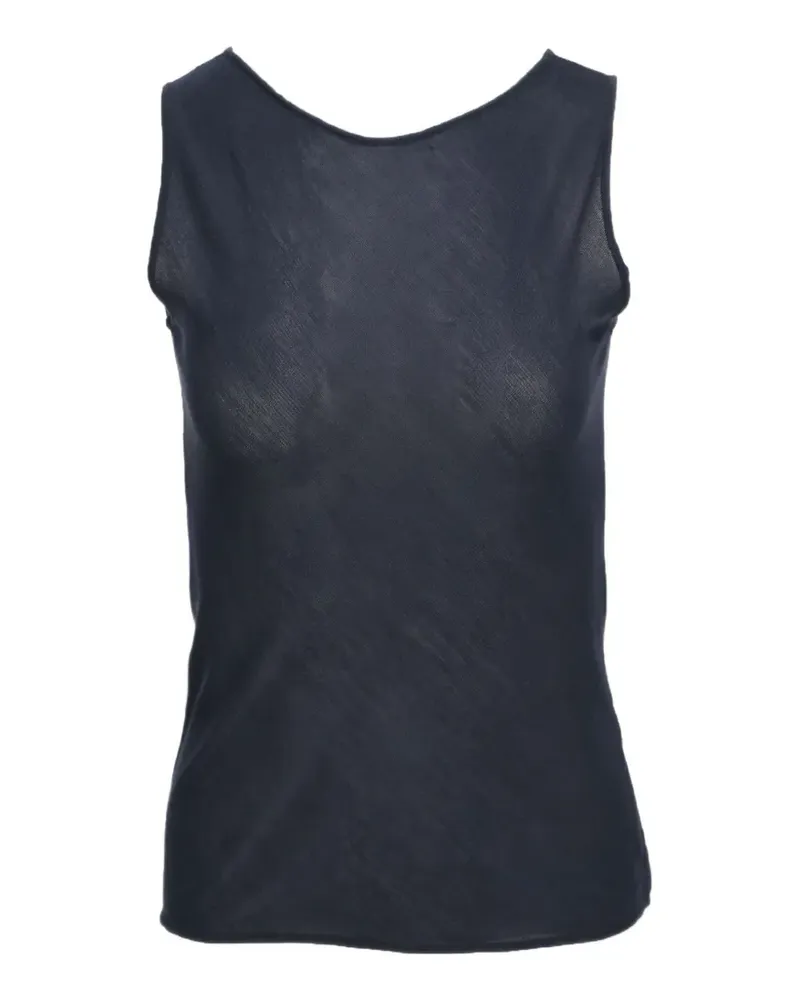 Isaia sleeveless knit tank top - Blau Blau