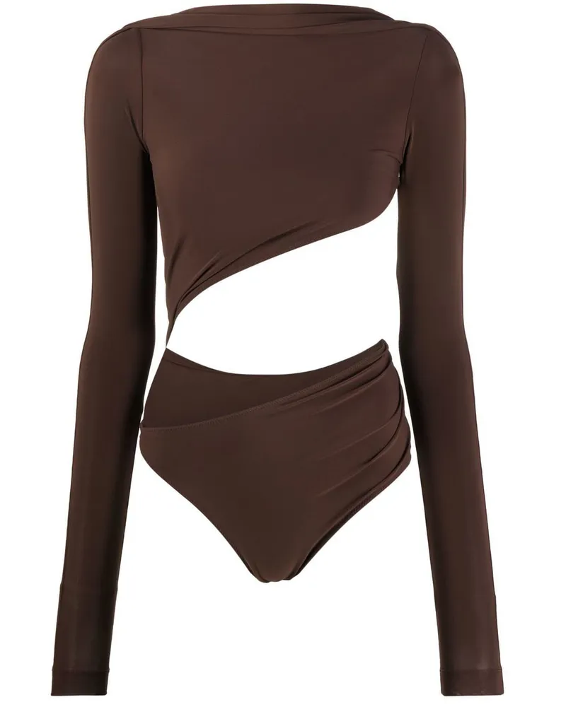 Jacquemus Asymmetrischer Cropped-Body - Braun Braun
