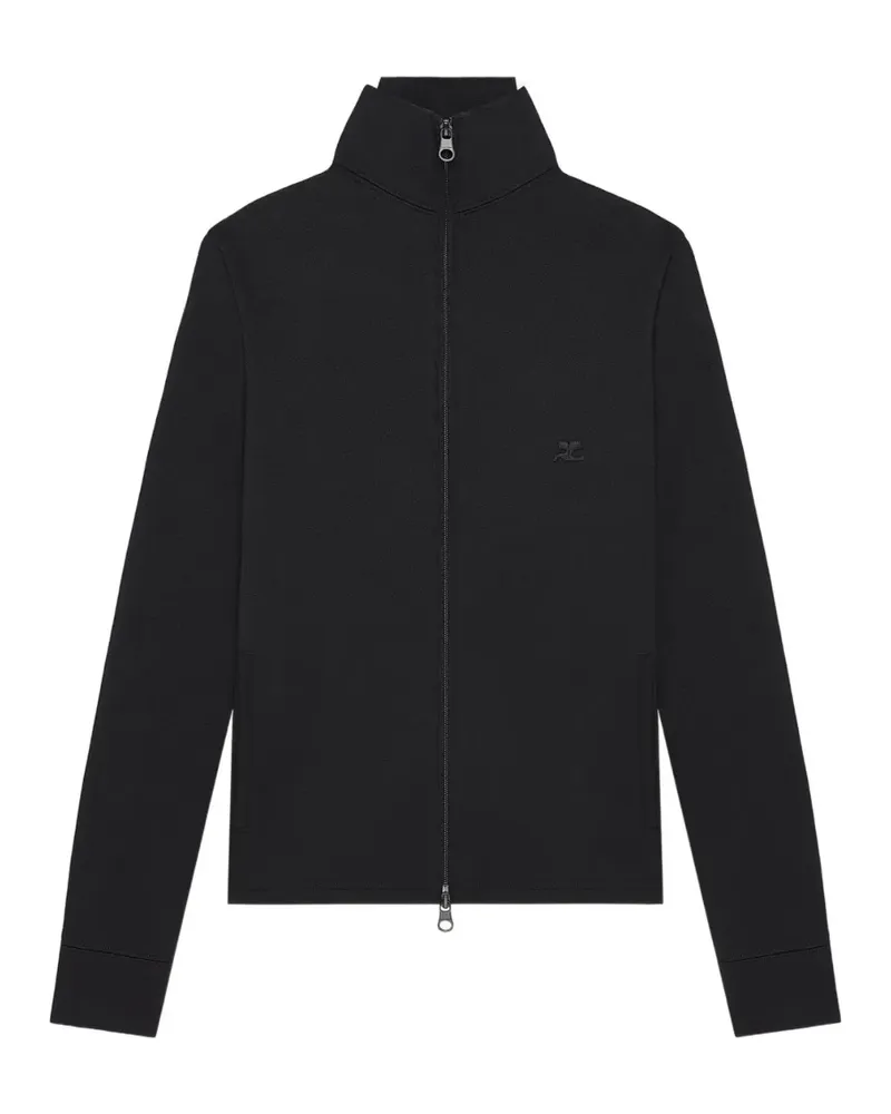 Courrèges Jacke mit Seitenstreifen - Schwarz Schwarz