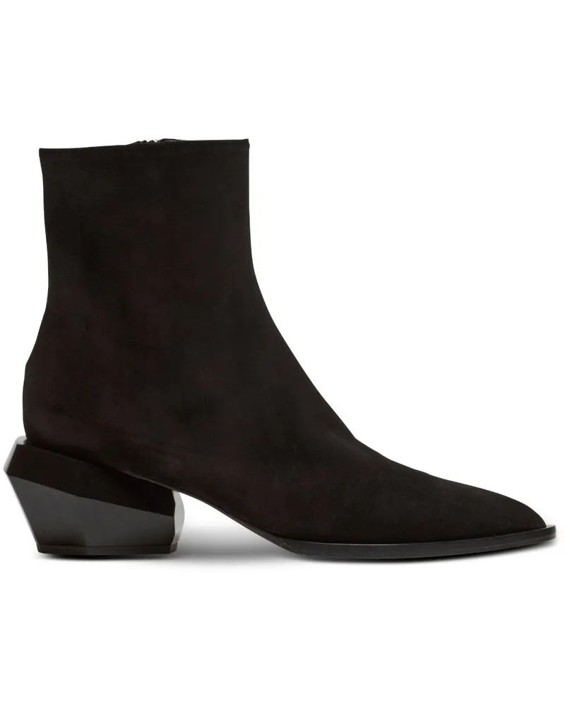 Balmain Billy Stiefel aus Wildleder - Schwarz Schwarz
