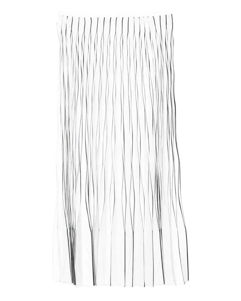 JNBY pleated pinstripe skirt - Weiß Weiß