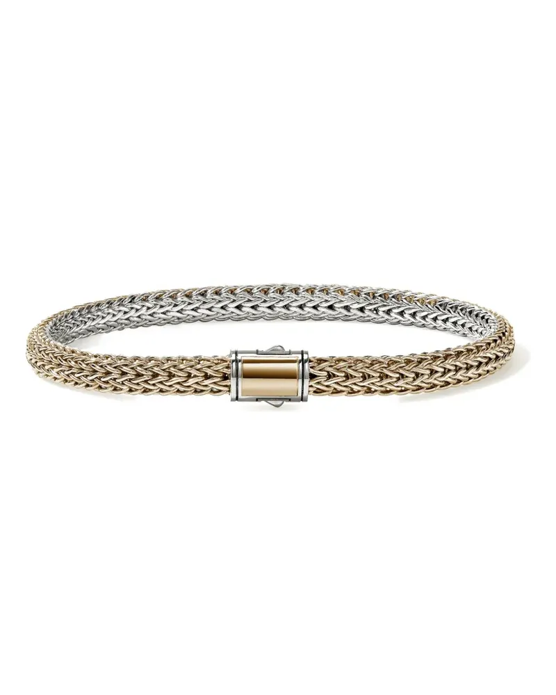 John Hardy 14K yellow gold and sterling silver Icon bracelet - Silber Silber