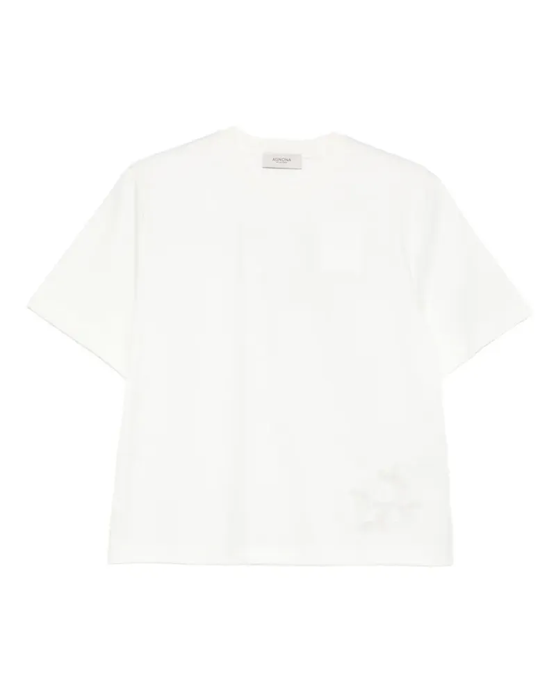 AGNONA embroidered T-shirt - Weiß Weiß