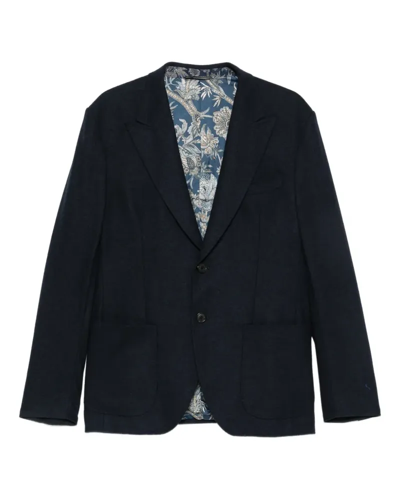 Etro peak-lapels single-breasted blazer - Blau Blau