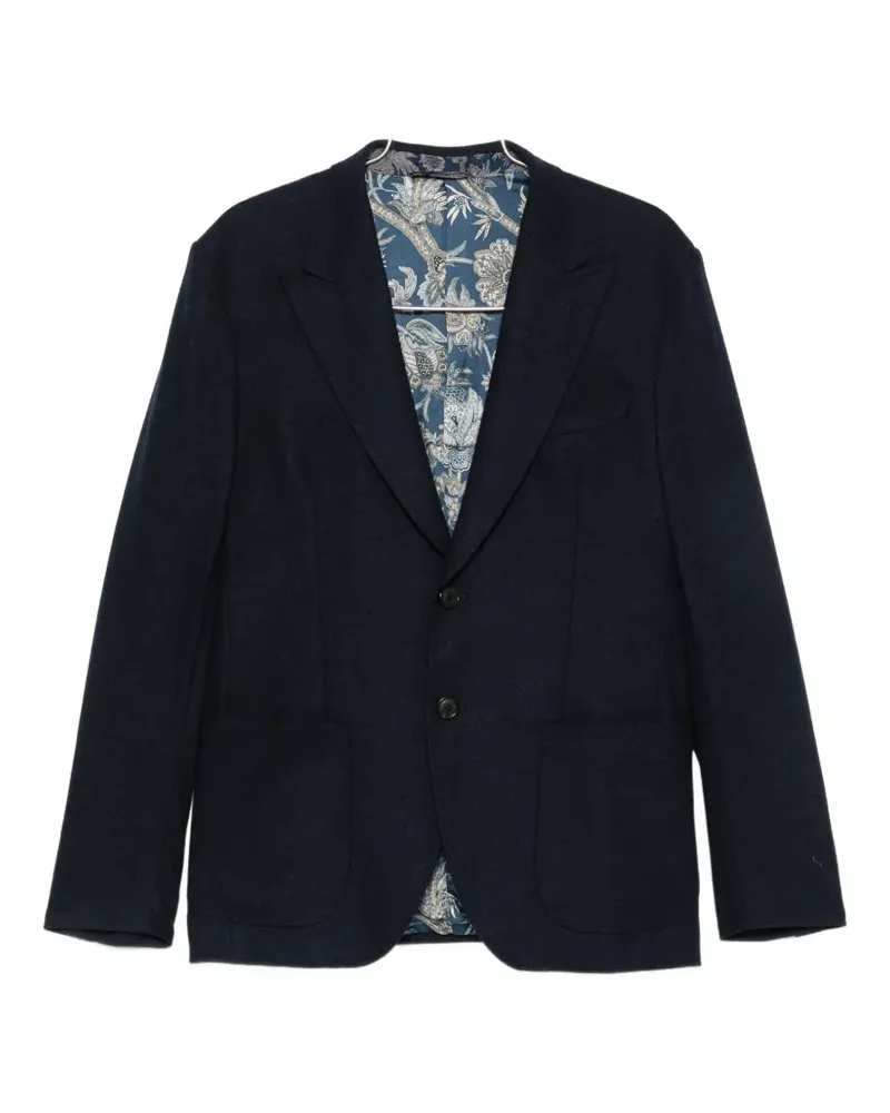 Etro peak-lapels single-breasted blazer - Blau Blau
