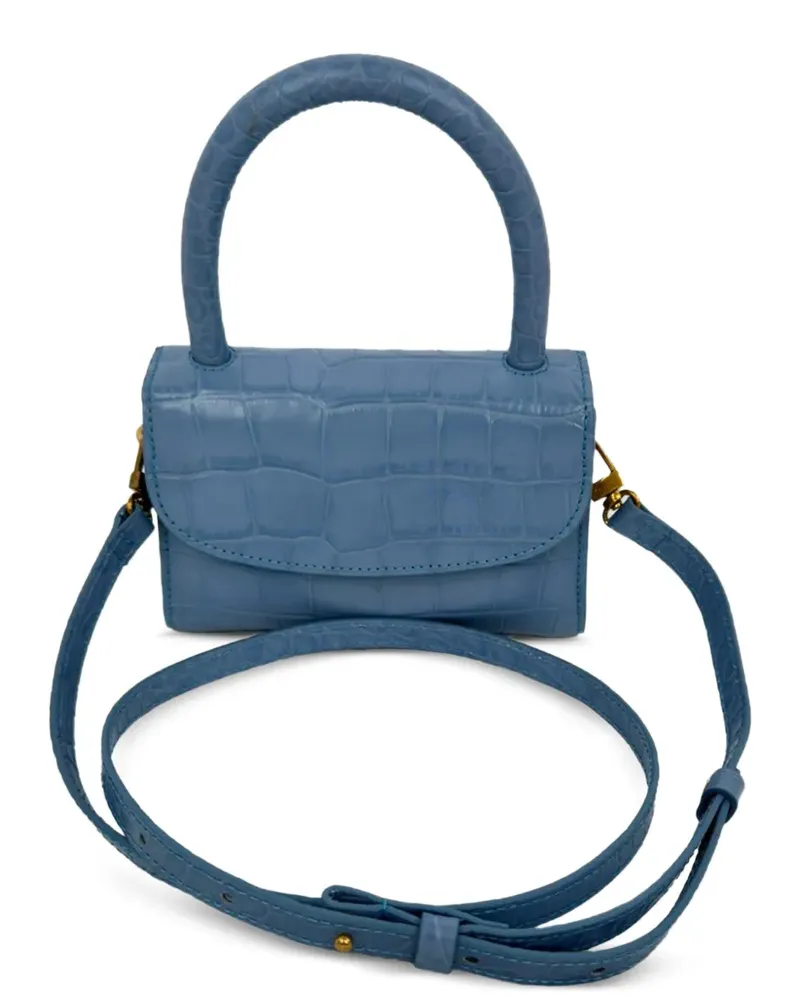 by FAR Handtasche mit Kroko-Prägung - Blau Blau