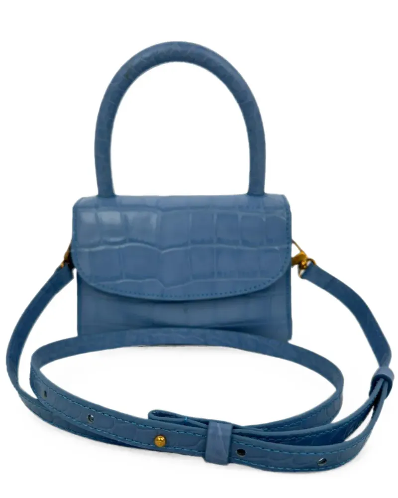 by FAR crocodile-embossed top handle bag - Blau Blau