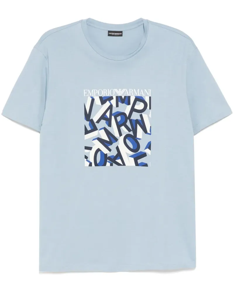 Emporio Armani T-Shirt mit Logo-Print - Blau Blau