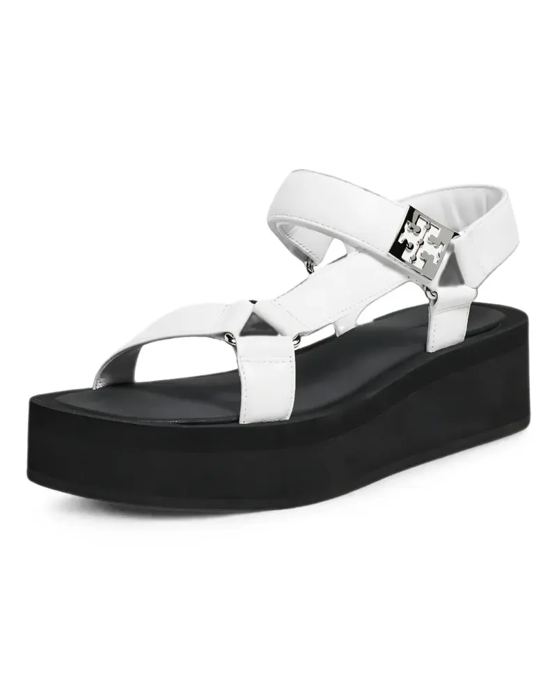 Tory Burch Mellow Sandalen mit Logo-Schnalle - Weiß Weiß