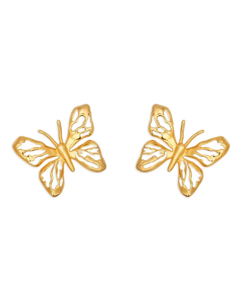 Oscar de la Renta Ohrclips mit Schmetterlingen - Gold Gold