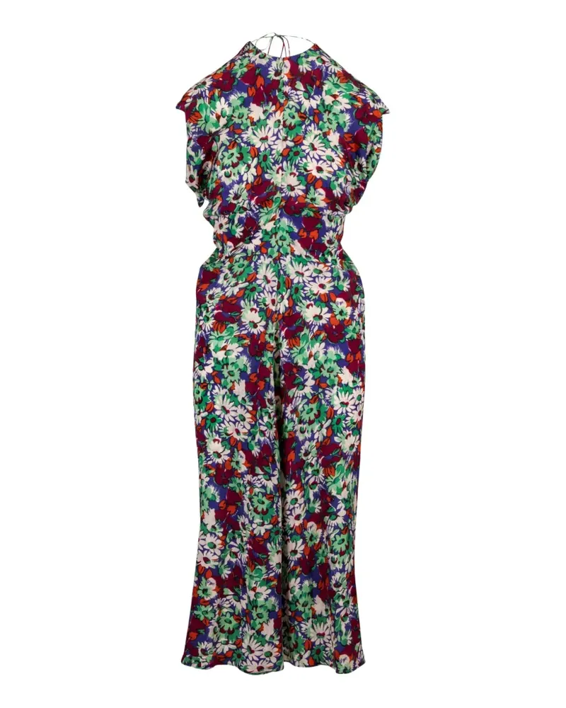 Marni Midikleid aus Seide mit Blumenprint - Rot Rot
