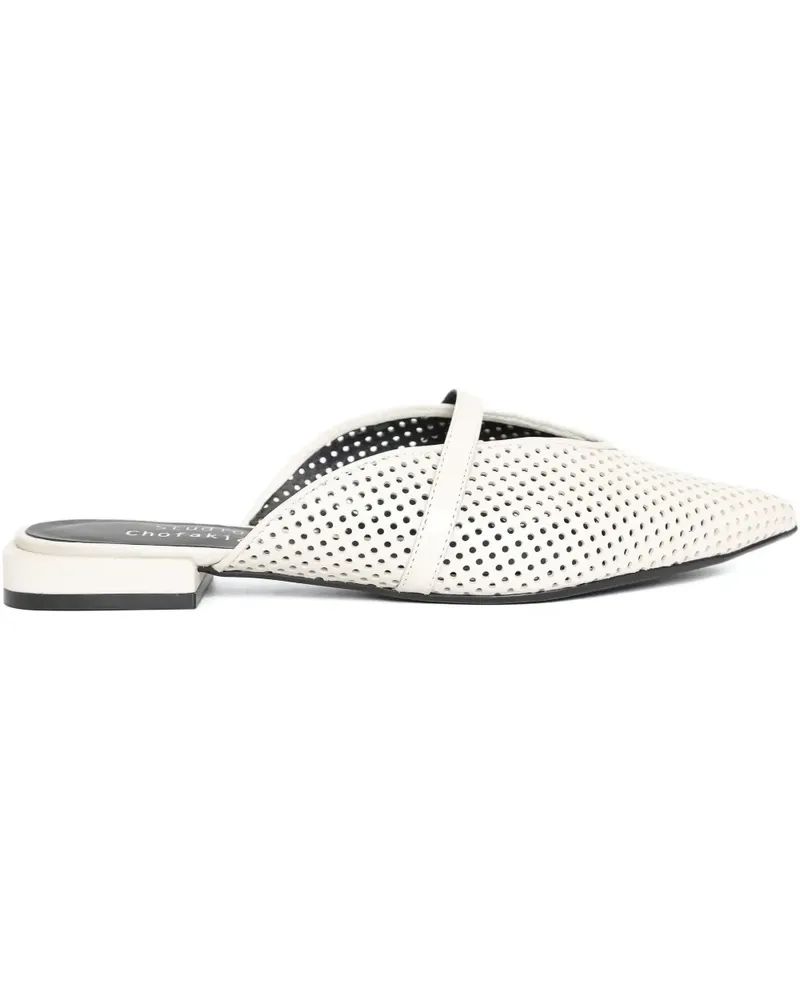 Sarah Chofakian Studio 164 Mules - Weiß Weiß