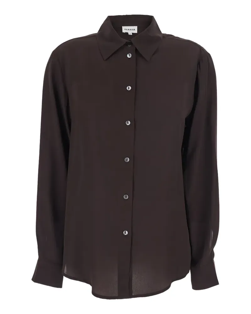 P.A.R.O.S.H. P.A.R.O H. buttoned long-sleeves shirt - Braun Braun