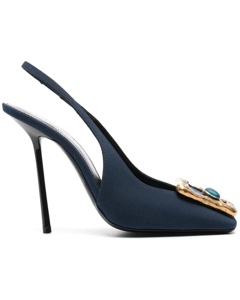 Saint Laurent Maxine Slingback-Pumps 115mm - Blau Blau