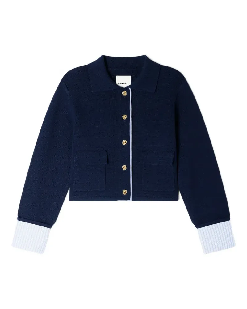 Sandro Cardigan mit Knopfverschluss - Blau Blau