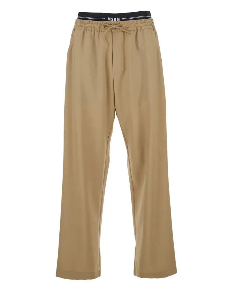 MSGM Hose mit elastischem Bund - Nude Nude
