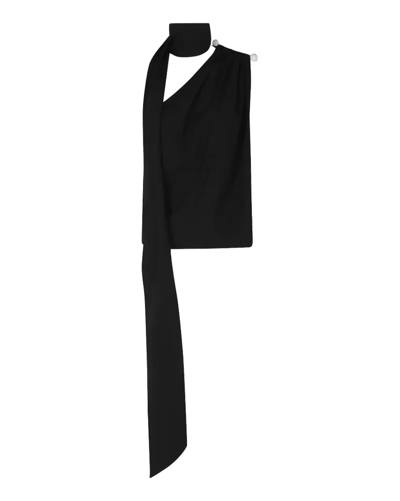 Giuseppe di Morabito Asymmetrische Bluse mit Kristallen - Schwarz Schwarz