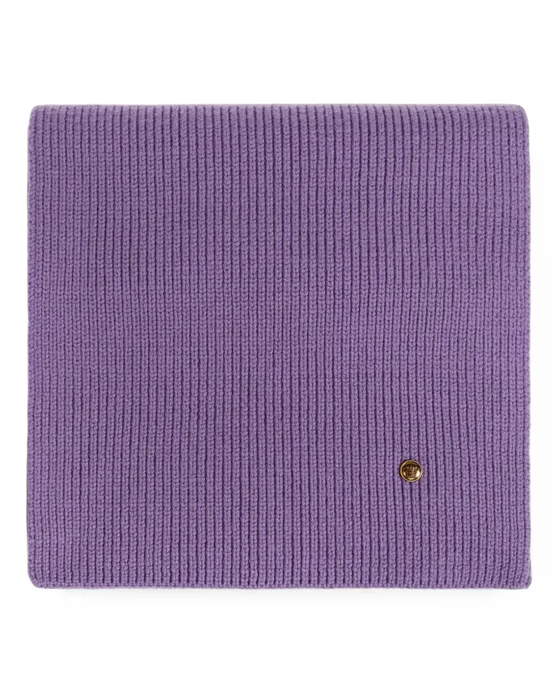 Versace ribbed wool knit scarf - Violett Violett