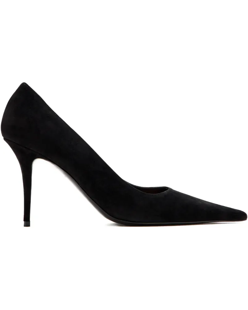 Amina Muaddi Barbara Pumps aus Wildleder - Schwarz Schwarz