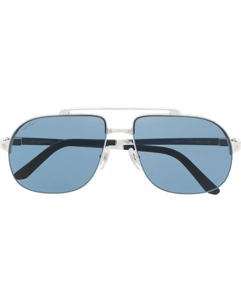 Cartier Getönte Pilotenbrille - Silber Silber