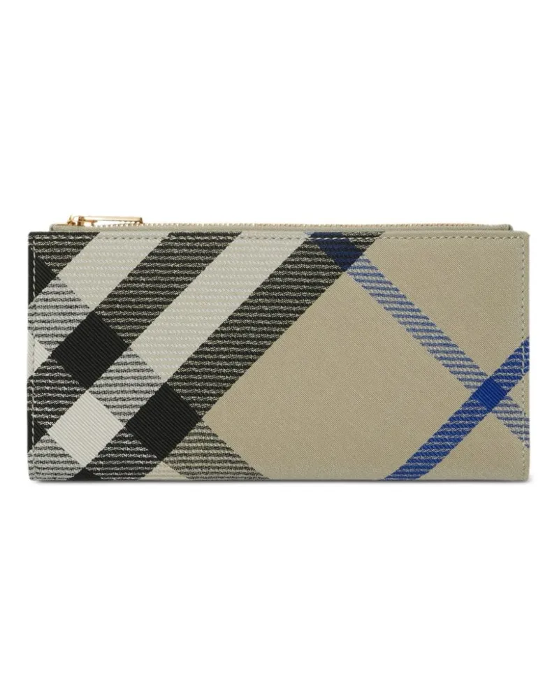 Burberry Großes Portemonnaie mit Check - Nude Nude