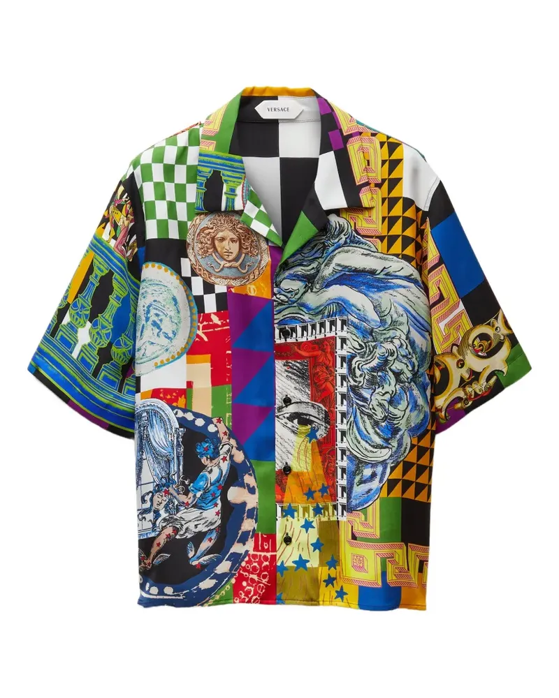 Versace Hemd mit Print - Schwarz Schwarz