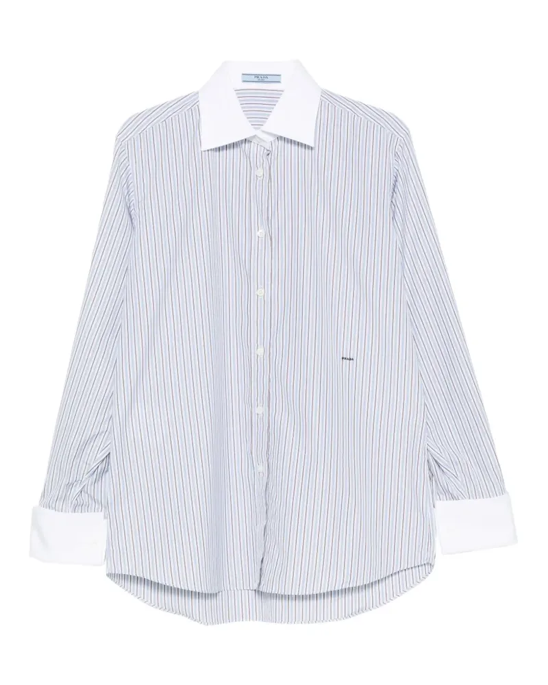 Prada Gestreiftes Hemd - Blau Blau