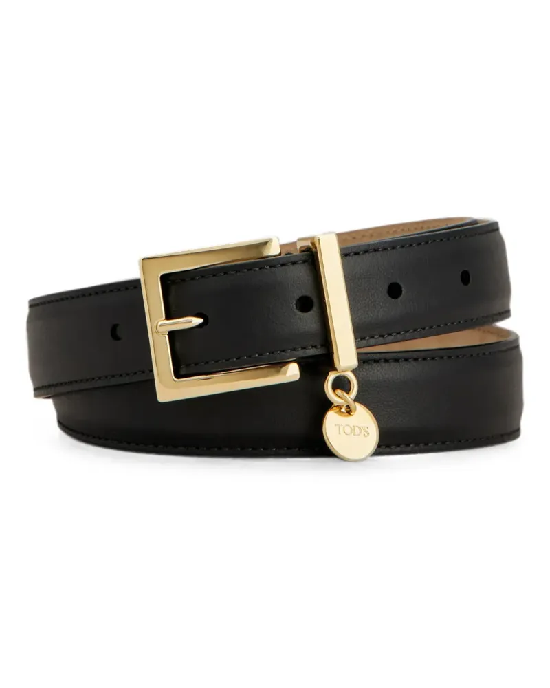 TOD'S Gürtel mit Logo-Anhänger - Schwarz Schwarz
