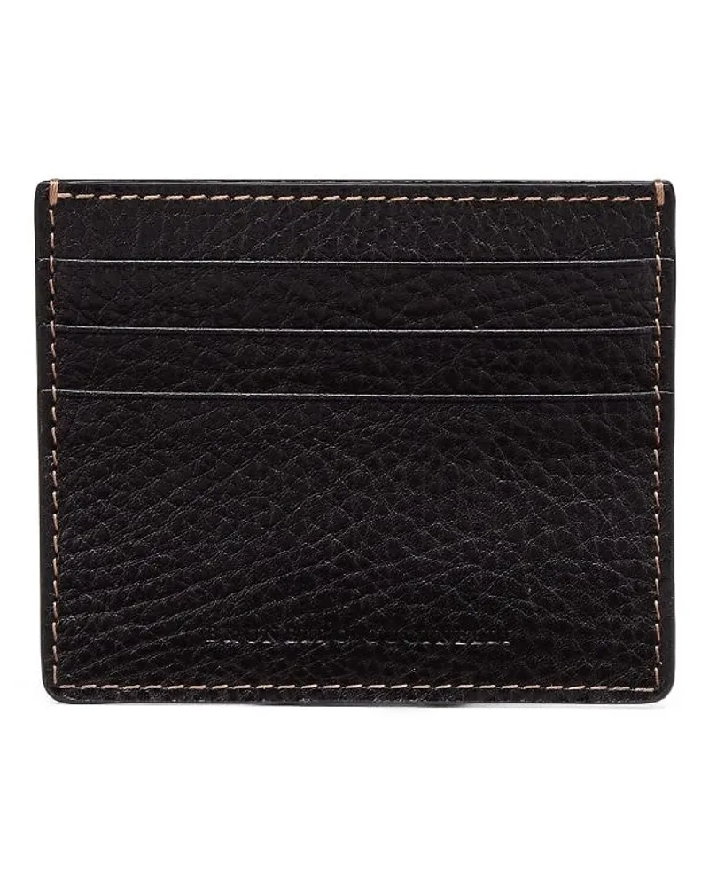 Brunello Cucinelli Kartenetui mit Logo-Prägung - Schwarz Schwarz