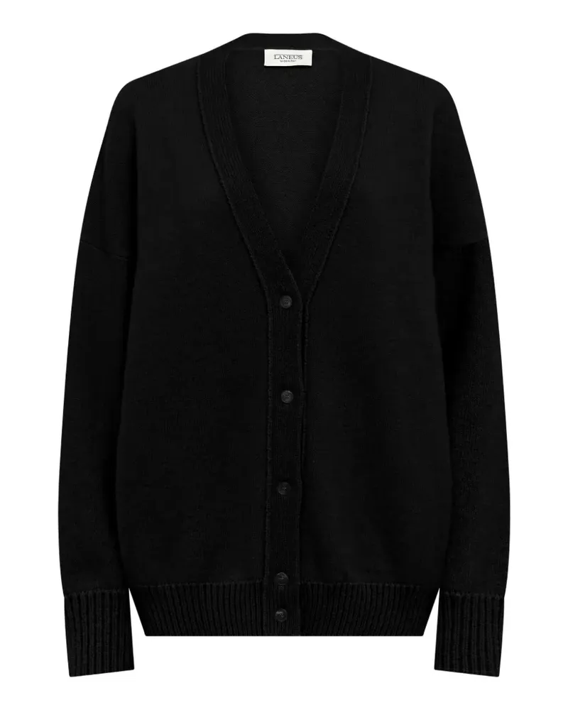 Laneus Cardigan mit V-Ausschnitt - Schwarz Schwarz