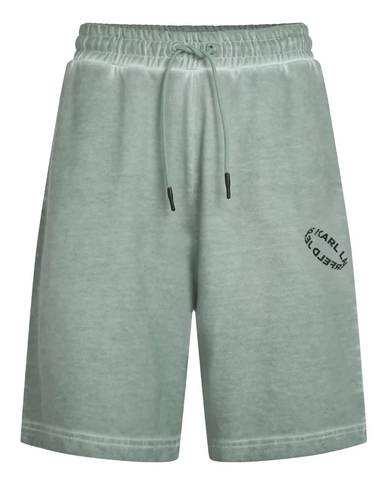 Karl Lagerfeld Joggingshorts mit Logo-Print - Blau Blau