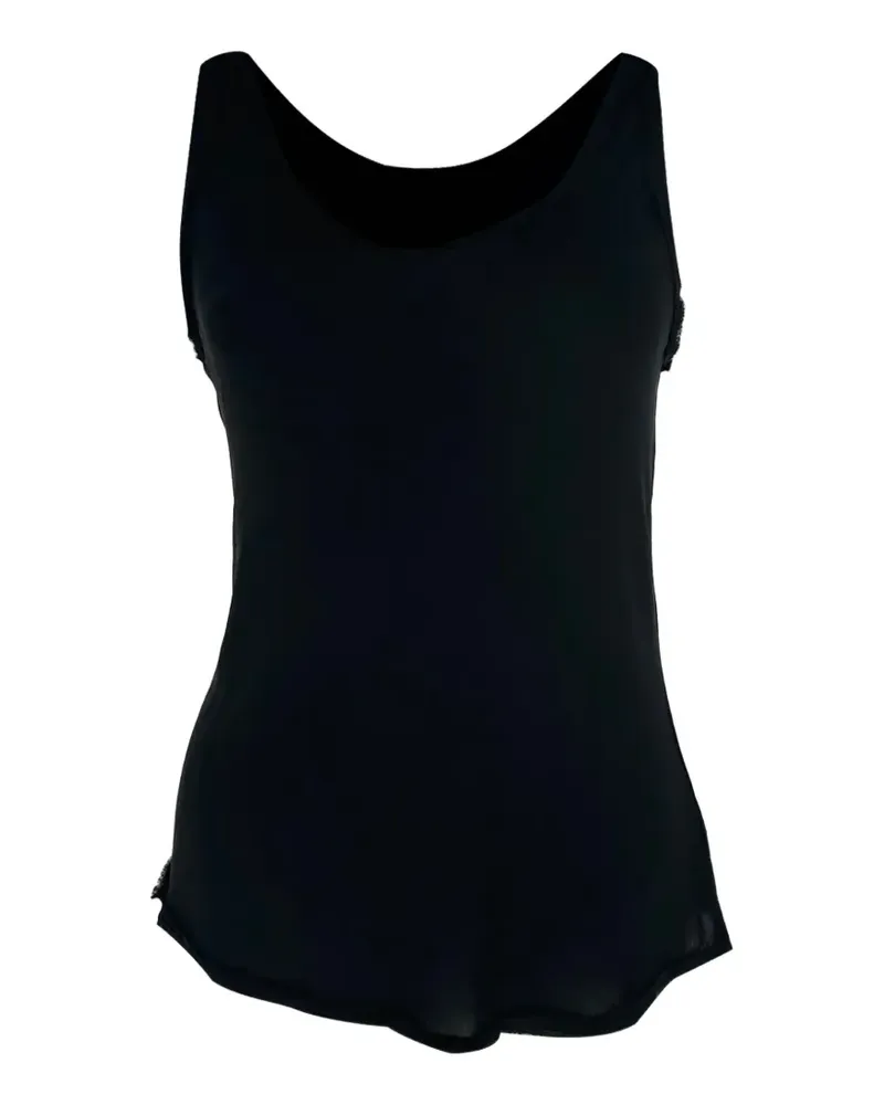 Theory Tanktop mit ungesäumten Kanten - Schwarz Schwarz