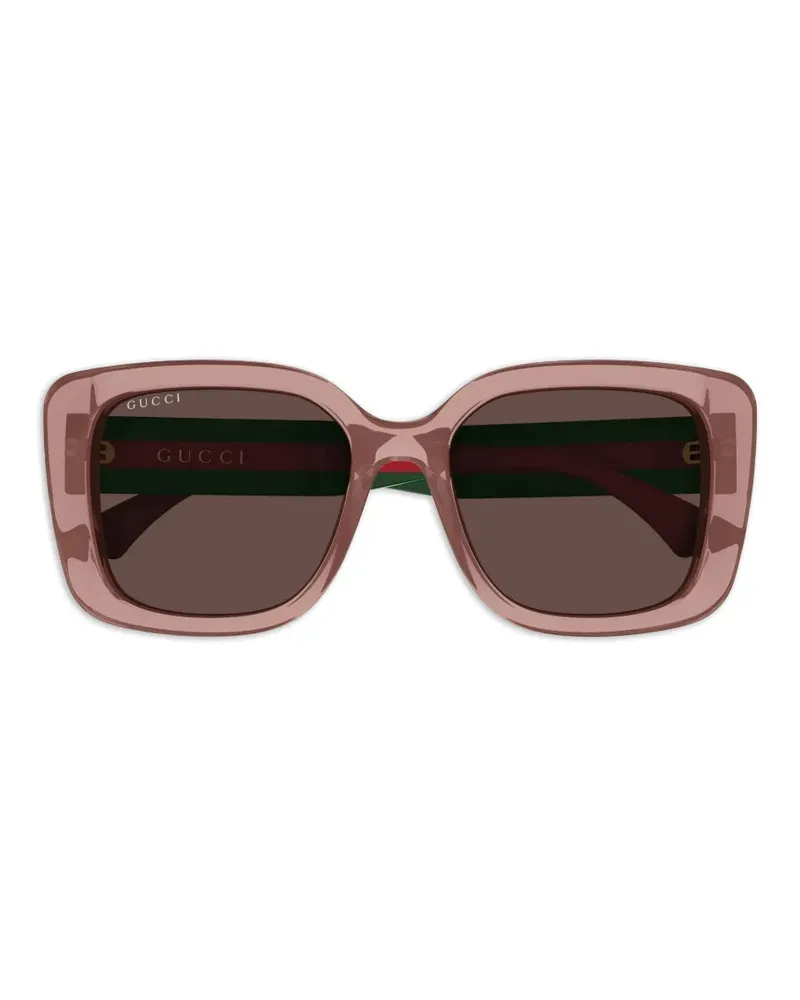 Gucci Sonnenbrille mit Logo - Rosa Rosa