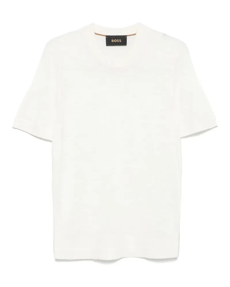 HUGO BOSS T-Shirt mit Slub-Struktur - Gelb Gelb